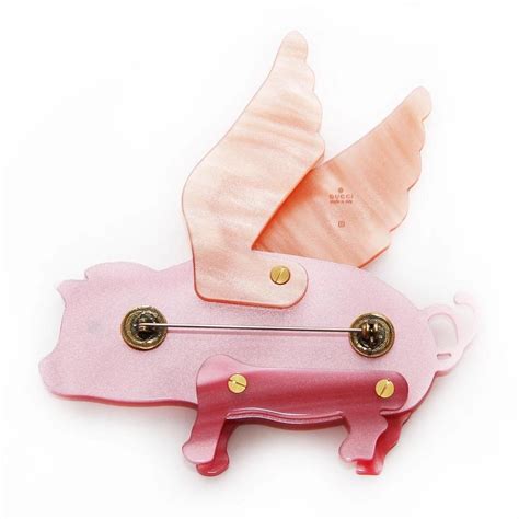 gucci flying pig broche|Gucci Brooches .